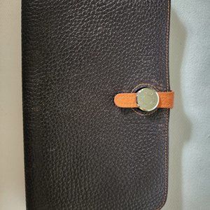 Hermes leather clutch